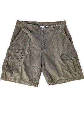 Columbia Cargo Shorts - Men's 38 - Brown Tan Khaki Outdoor Casual Pockets